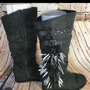 Girl's Fringe Boots